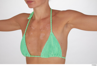 Arina Shy breast chest green bikini bra 0002.jpg